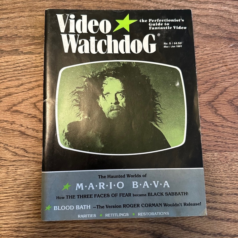Video Watchdog Magazine No 5 May June 1991 Mario Bava Black Sabbath Blood Bath